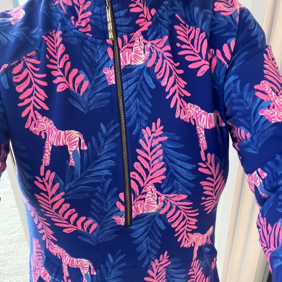 Lilly Pulitzer Skipper Popover Pink Blue UPF - Picture 3 of 4